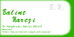 balint marczi business card